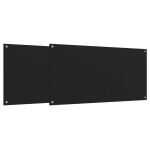vidaXL Panou antistropi bucătărie 2 buc. negru 80x60cm sticlă securiz. vidaXL Panou antistropi bucătărie 2 buc. negru 80x60cm sticlă securiz.