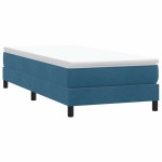 vidaXL Pat cu arcuri fără saltea Albastru închis 100x210 cm catifea vidaXL Pat cu arcuri fără saltea Albastru închis 100x210 cm catifea