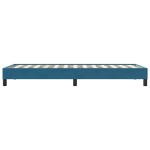 vidaXL Pat cu arcuri fără saltea Albastru închis 100x210 cm catifea vidaXL Pat cu arcuri fără saltea Albastru închis 100x210 cm catifea