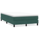 vidaXL Pat cu arcuri fără saltea verde închis 120x210 cm catifea vidaXL Pat cu arcuri fără saltea verde închis 120x210 cm catifea