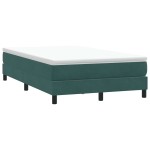 vidaXL Pat cu arcuri fără saltea verde închis 120x210 cm catifea vidaXL Pat cu arcuri fără saltea verde închis 120x210 cm catifea