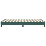 vidaXL Pat cu arcuri fără saltea verde închis 120x210 cm catifea vidaXL Pat cu arcuri fără saltea verde închis 120x210 cm catifea