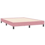 vidaXL Pat cu arcuri fără saltea roz 140x210 cm catifea vidaXL Pat cu arcuri fără saltea roz 140x210 cm catifea