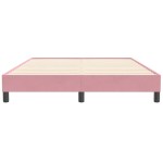 vidaXL Pat cu arcuri fără saltea roz 140x210 cm catifea vidaXL Pat cu arcuri fără saltea roz 140x210 cm catifea