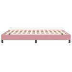 vidaXL Pat cu arcuri fără saltea roz 140x210 cm catifea vidaXL Pat cu arcuri fără saltea roz 140x210 cm catifea