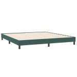 vidaXL Pat cu arcuri fără saltea verde închis 200x210 cm catifea vidaXL Pat cu arcuri fără saltea verde închis 200x210 cm catifea