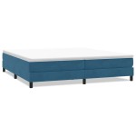vidaXL Pat cu arcuri fără saltea Albastru închis 200x210 cm catifea vidaXL Pat cu arcuri fără saltea Albastru închis 200x210 cm catifea