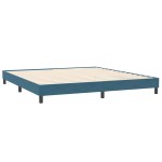 vidaXL Pat cu arcuri fără saltea Albastru închis 200x210 cm catifea vidaXL Pat cu arcuri fără saltea Albastru închis 200x210 cm catifea
