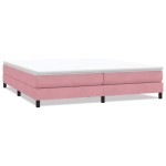 vidaXL Pat cu arcuri fără saltea roz 200x210 cm catifea vidaXL Pat cu arcuri fără saltea roz 200x210 cm catifea