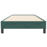 vidaXL Pat cu arcuri fără saltea verde închis 80x220 cm catifea