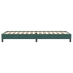 vidaXL Pat cu arcuri fără saltea verde închis 80x220 cm catifea