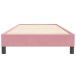 vidaXL Pat cu arcuri fără saltea roz 80x220 cm catifea vidaXL Pat cu arcuri fără saltea roz 80x220 cm catifea