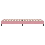 vidaXL Pat cu arcuri fără saltea roz 80x220 cm catifea vidaXL Pat cu arcuri fără saltea roz 80x220 cm catifea