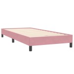vidaXL Pat cu arcuri fără saltea roz 80x220 cm catifea vidaXL Pat cu arcuri fără saltea roz 80x220 cm catifea