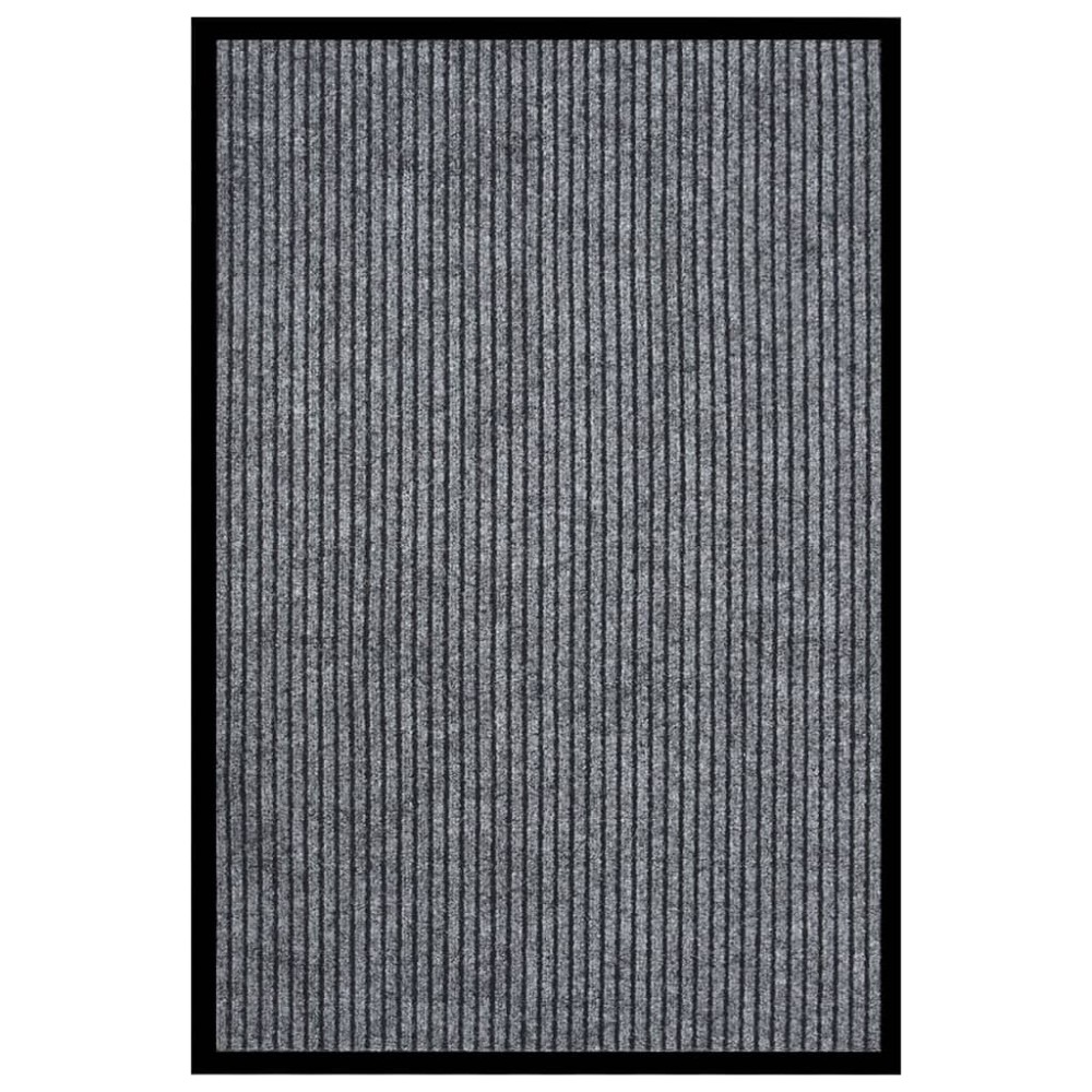 vidaXL Covoraș de ușă, gri cu dungi, 80x120 cm