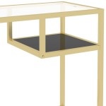 vidaXL Birou de calculator transparent 100x36x74 cm sticlă securizată