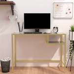 vidaXL Birou calculator, negru marmură, 100x36x74 cm sticlă securizată vidaXL Birou calculator, negru marmură, 100x36x74 cm sticlă securizată