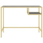 vidaXL Birou calculator, negru marmură, 100x36x74 cm sticlă securizată vidaXL Birou calculator, negru marmură, 100x36x74 cm sticlă securizată