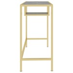 vidaXL Birou calculator, negru marmură, 100x36x74 cm sticlă securizată vidaXL Birou calculator, negru marmură, 100x36x74 cm sticlă securizată