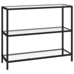 vidaXL Raft, transparent, 100x36x90 cm, sticlă securizată vidaXL Raft, transparent, 100x36x90 cm, sticlă securizată