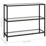 vidaXL Raft, transparent, 100x36x90 cm, sticlă securizată vidaXL Raft, transparent, 100x36x90 cm, sticlă securizată