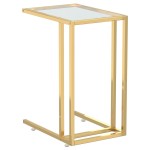 vidaXL Masă laterală de calculator, 50x35x65 cm, sticlă transparentă vidaXL Masă laterală de calculator, 50x35x65 cm, sticlă transparentă