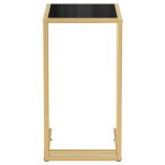 vidaXL Masă laterală calculator negru 50x35x65 cm sticlă transparentă vidaXL Masă laterală calculator negru 50x35x65 cm sticlă transparentă