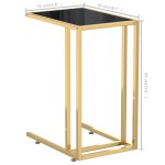 vidaXL Masă laterală calculator negru 50x35x65 cm sticlă transparentă vidaXL Masă laterală calculator negru 50x35x65 cm sticlă transparentă