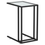 vidaXL Masă laterală de calculator, transparent, 50x35x65 cm, sticlă vidaXL Masă laterală de calculator, transparent, 50x35x65 cm, sticlă