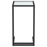 vidaXL Masă laterală de calculator, transparent, 50x35x65 cm, sticlă vidaXL Masă laterală de calculator, transparent, 50x35x65 cm, sticlă
