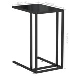 vidaXL Masă laterală de calculator negru 50x35x65 cm sticlă securizată vidaXL Masă laterală de calculator negru 50x35x65 cm sticlă securizată