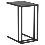 vidaXL Masă laterală de calculator negru marmură 50x35x65 cm sticlă vidaXL Masă laterală de calculator negru marmură 50x35x65 cm sticlă
