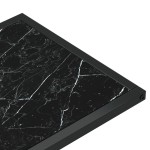 vidaXL Masă laterală de calculator negru marmură 50x35x65 cm sticlă vidaXL Masă laterală de calculator negru marmură 50x35x65 cm sticlă