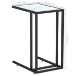 vidaXL Masă laterală de calculator, alb marmură, 50x35x65 cm, sticlă vidaXL Masă laterală de calculator, alb marmură, 50x35x65 cm, sticlă