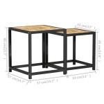 vidaXL Mese de ceai, 2 buc., negru și galben, MDF vidaXL Mese de ceai, 2 buc., negru și galben, MDF