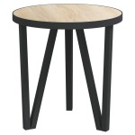 vidaXL Masă de ceai, stejar Sonoma, Ø35 cm, MDF vidaXL Masă de ceai, stejar Sonoma, Ø35 cm, MDF