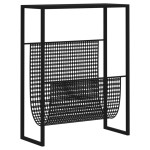 vidaXL Raft de reviste, negru, 35x15x45 cm, oțel vidaXL Raft de reviste, negru, 35x15x45 cm, oțel