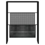 vidaXL Raft de reviste, negru, 35x15x45 cm, oțel vidaXL Raft de reviste, negru, 35x15x45 cm, oțel