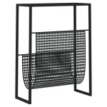 vidaXL Raft de reviste, negru, 35x15x45 cm, oțel vidaXL Raft de reviste, negru, 35x15x45 cm, oțel