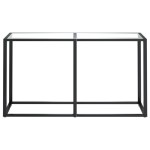 vidaXL Masă consolă, transparent, 140x35x75,5 cm, sticlă securizată vidaXL Masă consolă, transparent, 140x35x75,5 cm, sticlă securizată