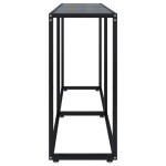 vidaXL Masă consolă, negru, 140x35x75,5 cm, sticlă securizată