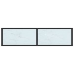 vidaXL Masă consolă, marmură albă, 140x35x75,5 cm, sticlă securizată