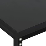 vidaXL Masă consolă, negru, 160x35x75,5 cm, sticlă securizată