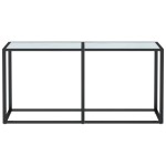 vidaXL Masă consolă, alb marmură, 160x35x75,5 cm, sticlă securizată vidaXL Masă consolă, alb marmură, 160x35x75,5 cm, sticlă securizată