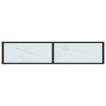 vidaXL Masă consolă, alb marmură, 160x35x75,5 cm, sticlă securizată vidaXL Masă consolă, alb marmură, 160x35x75,5 cm, sticlă securizată
