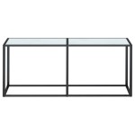 vidaXL Masă consolă, alb marmură, 180x35x75,5 cm, sticlă securizată vidaXL Masă consolă, alb marmură, 180x35x75,5 cm, sticlă securizată