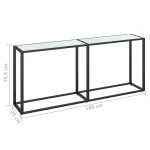vidaXL Masă consolă, alb marmură, 180x35x75,5 cm, sticlă securizată vidaXL Masă consolă, alb marmură, 180x35x75,5 cm, sticlă securizată