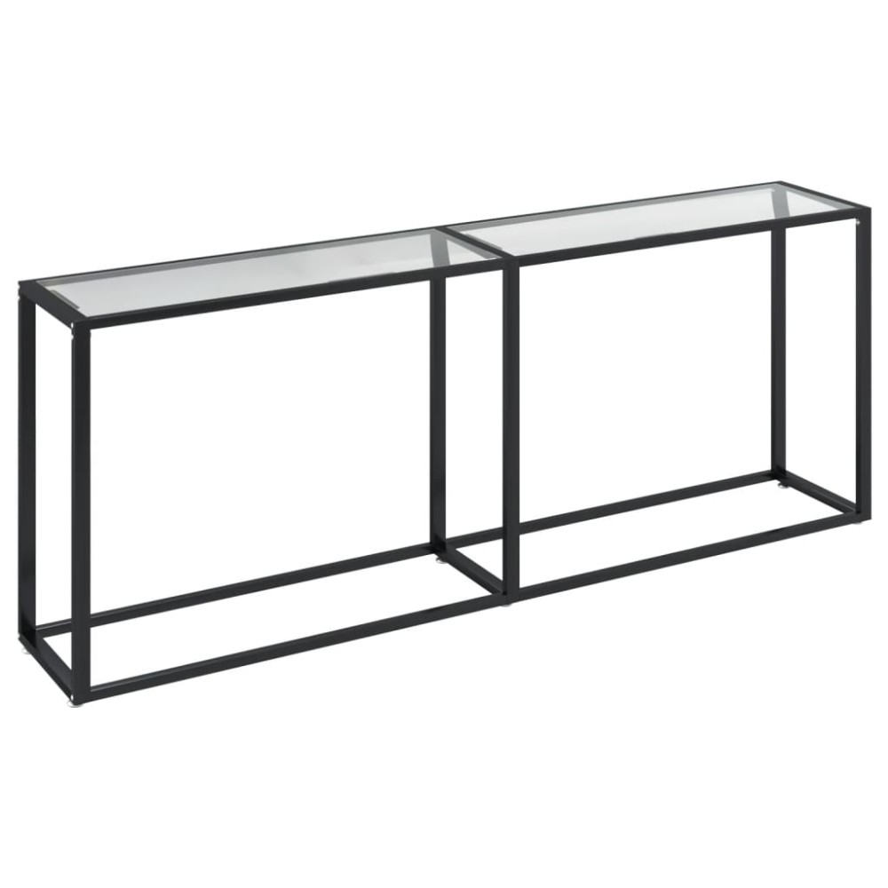 vidaXL Masă consolă, transparent, 200x35x75,5 cm, sticlă securizată