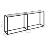 vidaXL Masă consolă, transparent, 200x35x75,5 cm, sticlă securizată vidaXL Masă consolă, transparent, 200x35x75,5 cm, sticlă securizată