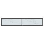 vidaXL Masă consolă, alb marmură, 200x35x75,5 cm, sticlă securizată vidaXL Masă consolă, alb marmură, 200x35x75,5 cm, sticlă securizată
